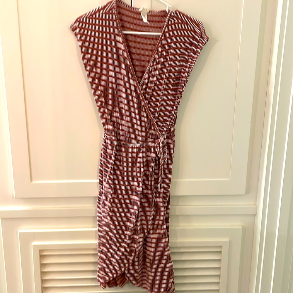 Pink wrap dress